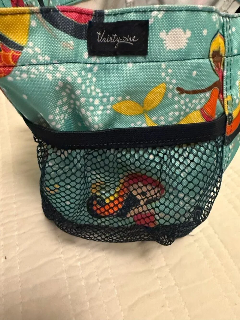 Thirty One Mermaid Lagoon Print Beach Pool All In Organizer Bag